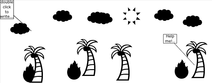 The trees are burning