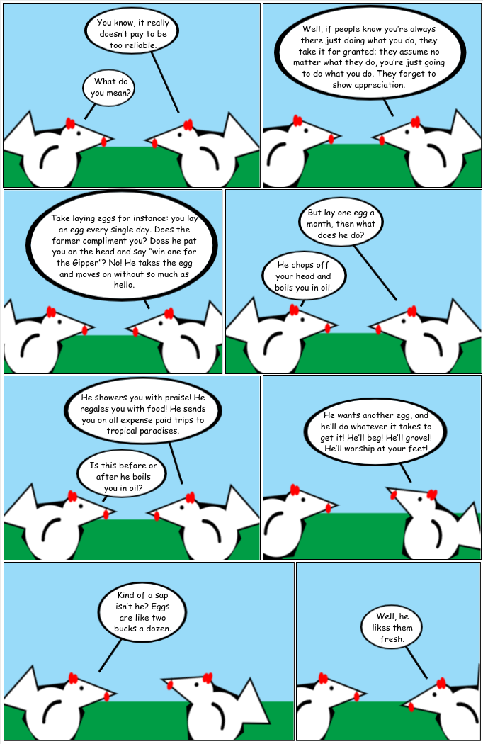 Eggs-pectations