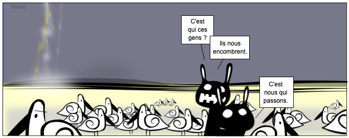 Wrote __ ._  C'est qui ?