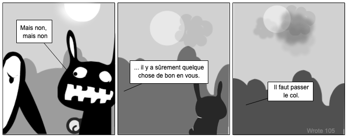 Wrote 105 ._  Le quelque chose
