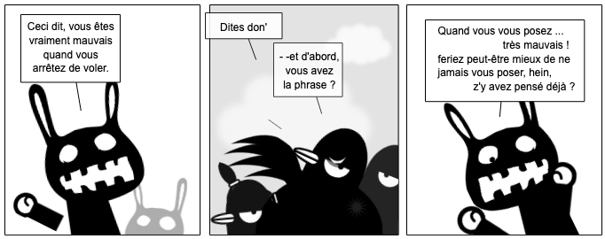 Wrote __ ._  Mauvais à la pose