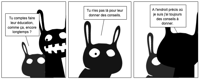 Wrote __ ._  À donneur de conseils, donneur de conseils et demi